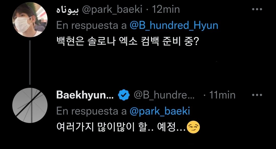 DoKyungLoey's tweet photo. OP: "Baekhyun se está preparando para un comeback en solitario o de EXO?

Baekhyun: "Estoy planeando hacer muchas.. muchas cosas...😏" https://t.co/hh0MNRxXdO