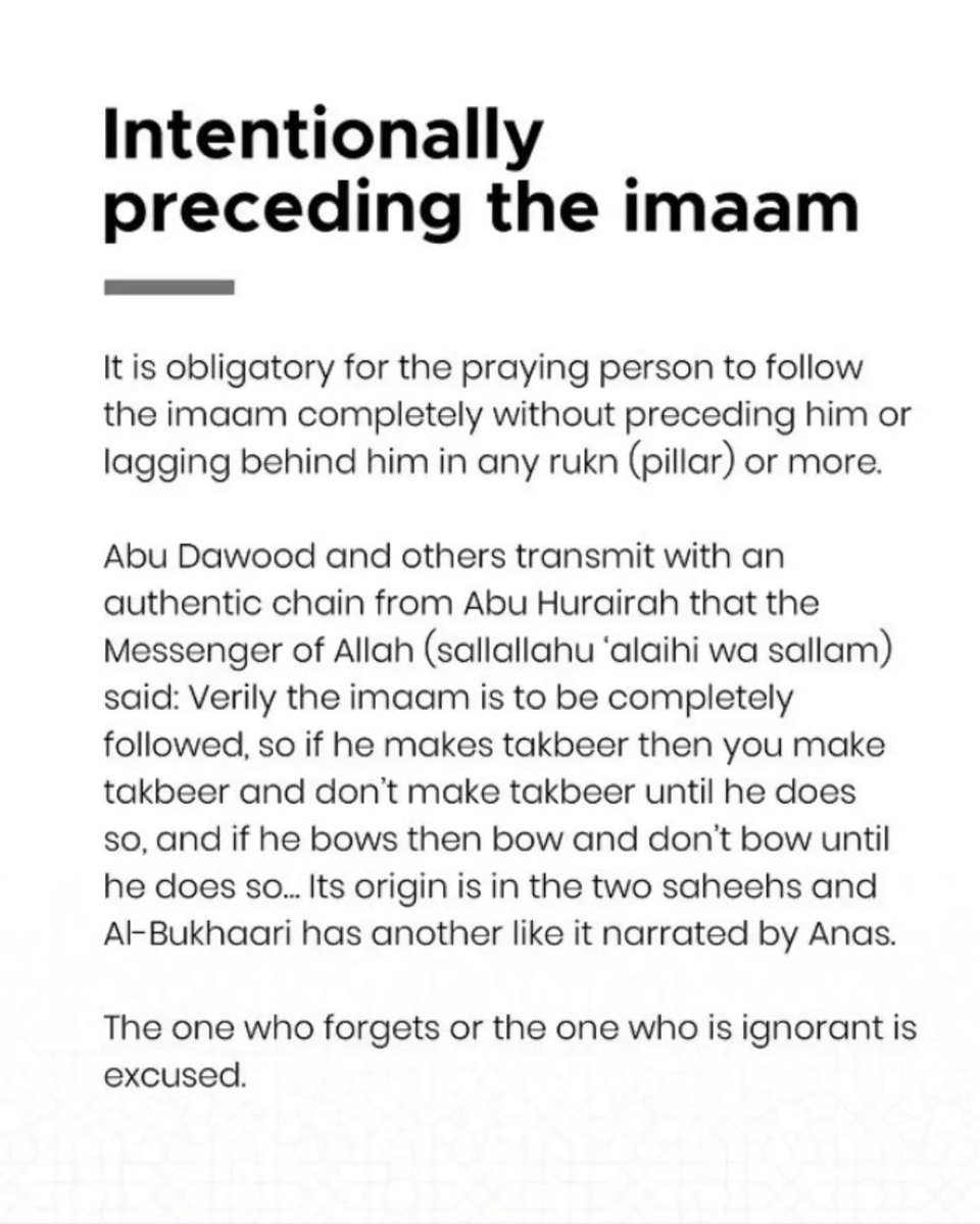 Beware Of These Mistakes In Salah.

THREAD https://t.co/RAESTlDAez