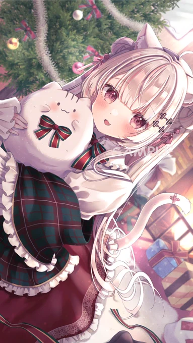 しゃのあ様のご依頼でクリスマスイラストを描かせていただきました!可愛い全振り目指しました  