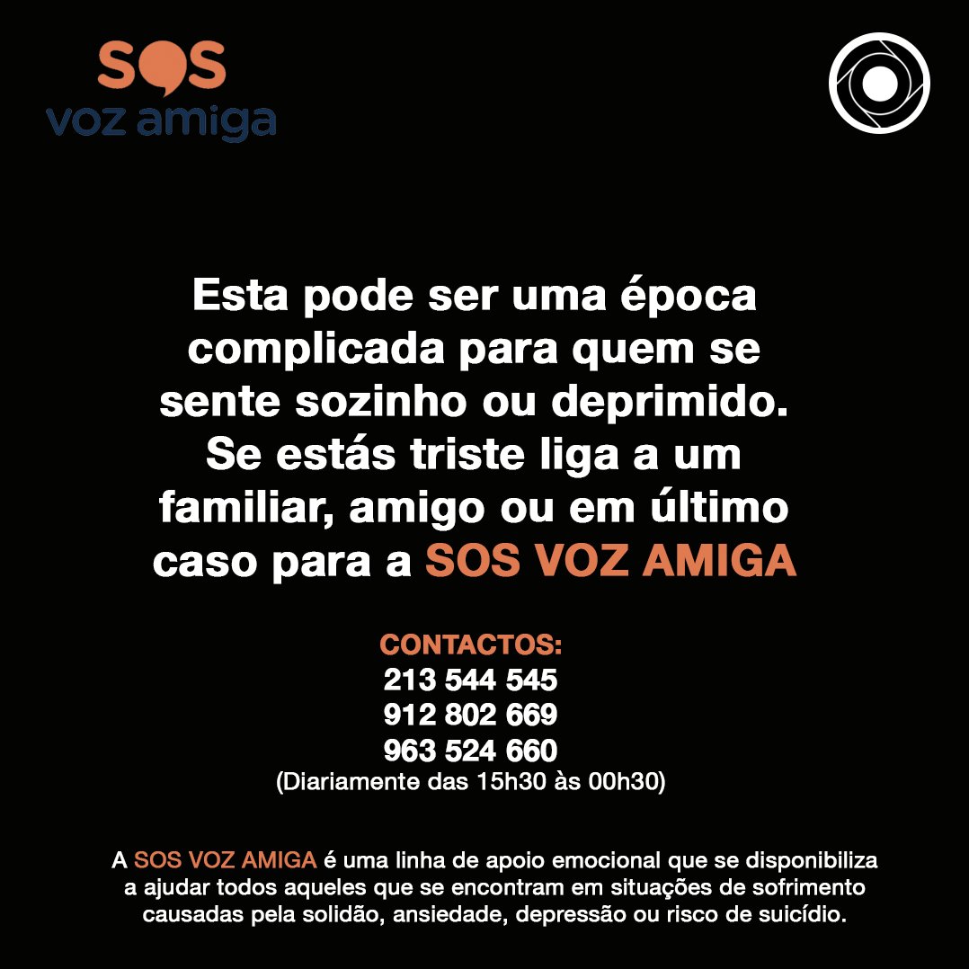 Esta pode ser uma época complicada para quem se sente sozinho ou deprimido. Se estás triste liga a um familiar, amigo ou em último caso para a SOS Voz amiga