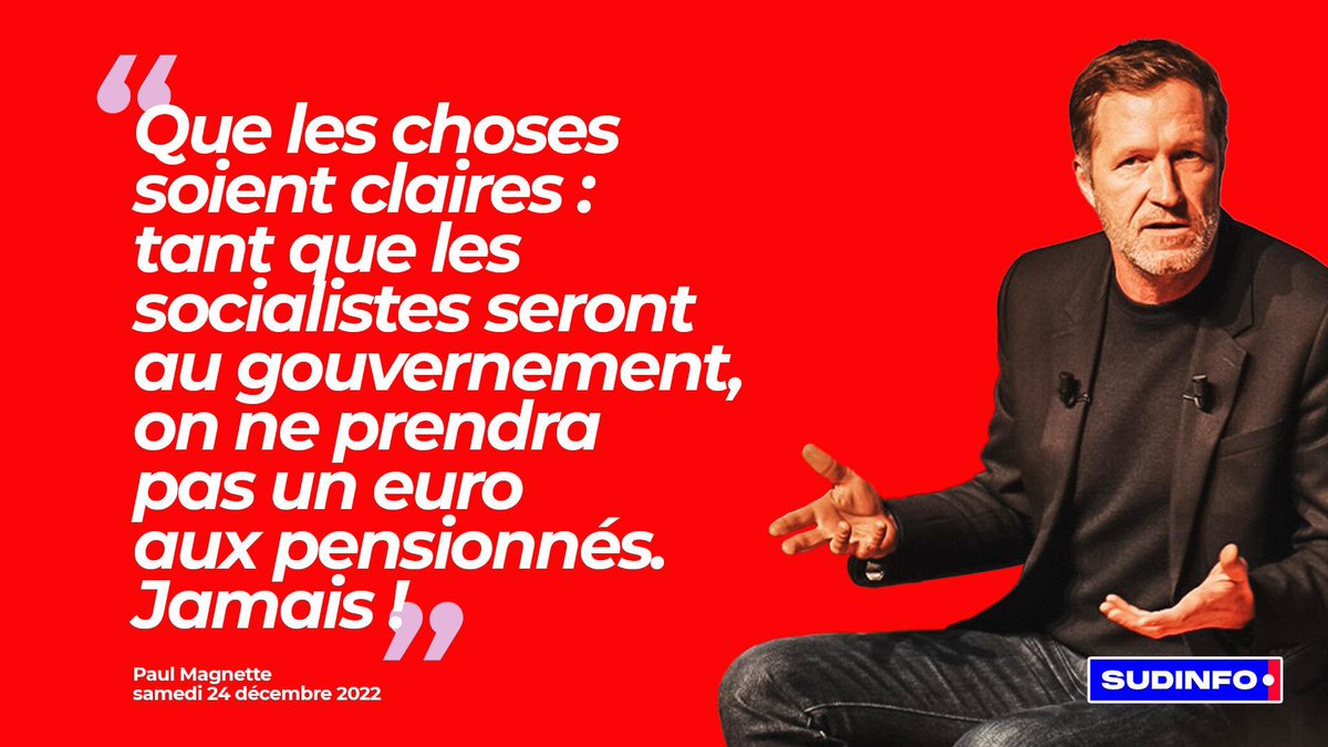 La fin de l’année est le moment de faire le point sur 2022 et les perspectives 2023. Je le dis clairement, ceux qui veulent s’en prendre aux pensionné(e)s me trouveront sur leur chemin ! Mes interviews intégrales ici : sudinfo.be/id593702/artic… Et ici hln.be/binnenland/int…
