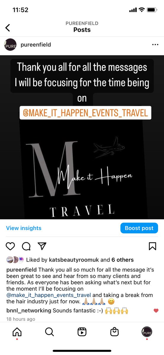 Big thank you to everyone that contact me both clients and friends throughout the years. I will be focusing a little more on <a href="/MakeItHappenVIP/">Make it Happen Travel & Concierge Services</a> for now and taking a little break from the hair industry. 🙏🏼