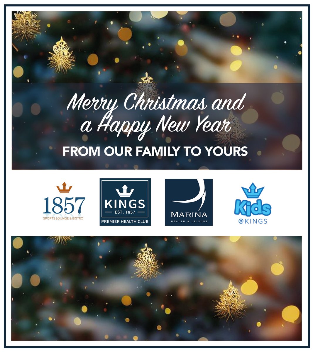Merry Christmas and a Happy New Year from our family to yours.
 
We would like to thank all of our members and customers of Kings and Marina, Kids@Kings and 1857 and hope you all have a wonderful Christmas 🎄💫