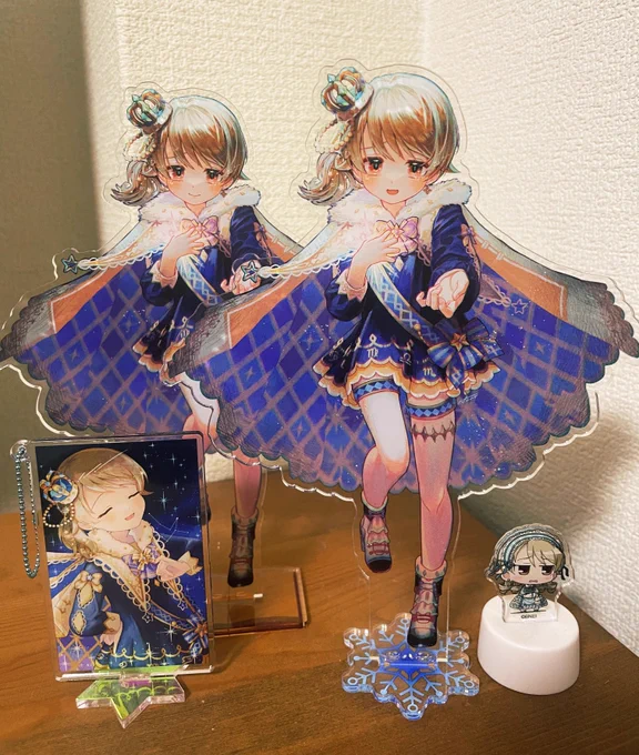 アクスタの試し刷り届いた!おっきい…!!ほぼフィギュア!森久保オンリーで頒布予定です#おと森オンリー #森久保乃々 