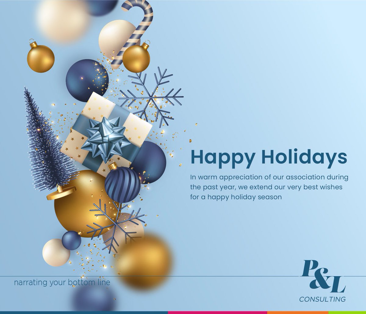 Happy Holidays and all the best in the new year. Make it count.