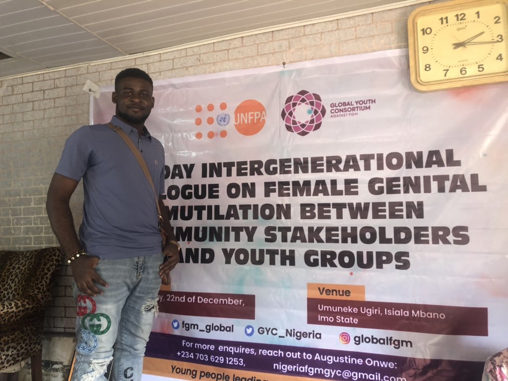 chimaobi_iwuji's tweet photo. FGM/C
Female genital mutilation / cutting has been going in our societies for ages, with no benefit other than pain and suffering for the girl child and families involved as the case maybe. It’s up to us youths to help eradicate this culture . https://t.co/tzF2DgJlvt