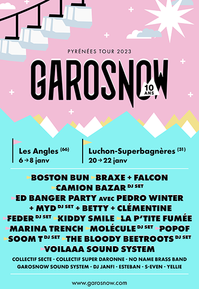 CStar's tweet photo. Avis aux fans de glisse ET de musique, rendez-vous aux Angles et à Luchon-Superbagnères ! 🔥
 
Un pack Garosnow à remporter :
🔵 Luchon : 1 pack pour 2 jours (forfait ski + hébergement + pass festival pour 2 pers) 
🔵 5x2 pass 2j
 
Pour participer : 
✅ Follow @CStar + RT https://t.co/hs7E5equKC