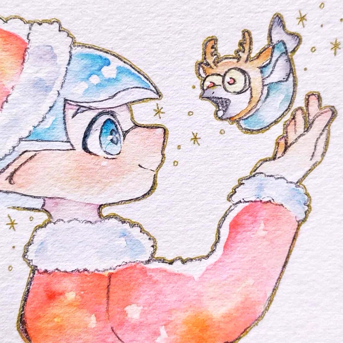 小さいトナカイといっしょ 