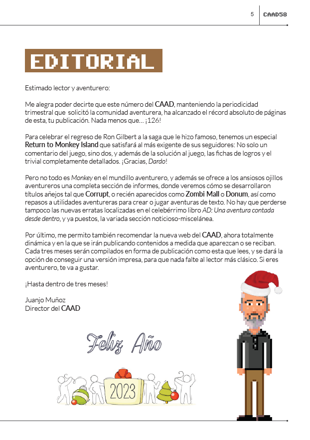 Juanjoide's tweet photo. ¡Ya está aquí! ¡Ya llegó! ¡Por Navidad! El #CAAD58 está listo para descarga. 😄

Pero eso no es todo... la #BiblioteCAAD ahora es dinámica y podéis leer directamente en la web todos los CAAD habidos. 😁

Ah, y también está disponible la nueva web del CAAD. ¡Corred, insensatos! 😎 https://t.co/MVm4W0JjnV