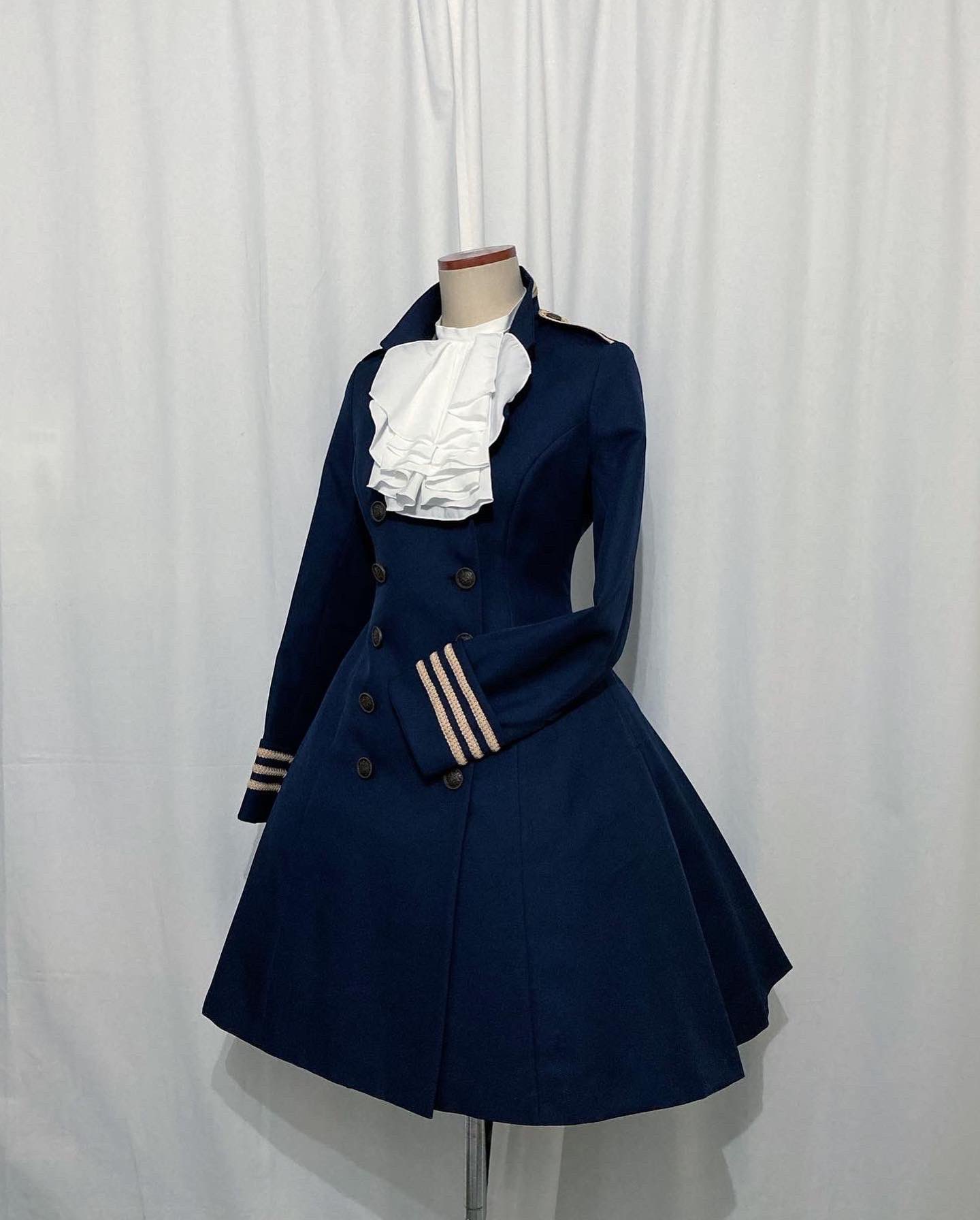 ATELIER BOZ フードマント 黒×青- ATELIER BOZ フードマント 黒×青-