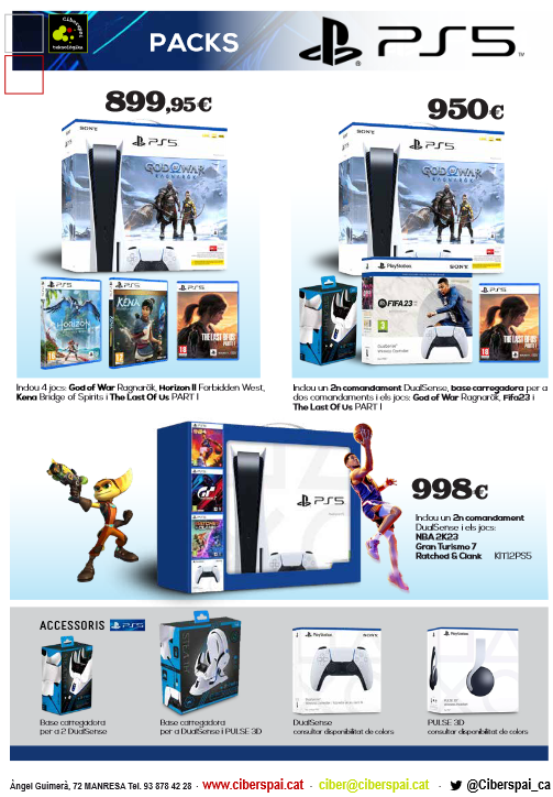 Ciberspai_ca's tweet photo. TENIM PS5! ⚠️🤩🎮

Fes-te amb el regal més buscat per aquestes festes abans de que s'acabin! ⌛️

Al Carrer Guimerà, n. 72

La deixaràs escapar? 😏 https://t.co/A8dU10Dtjc