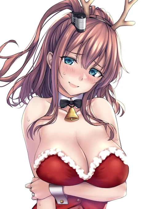 「こ、この格好はその、アイオワが……」
クリスマスイブに仕事する提督を慰めようと訪れるサラトガさん 