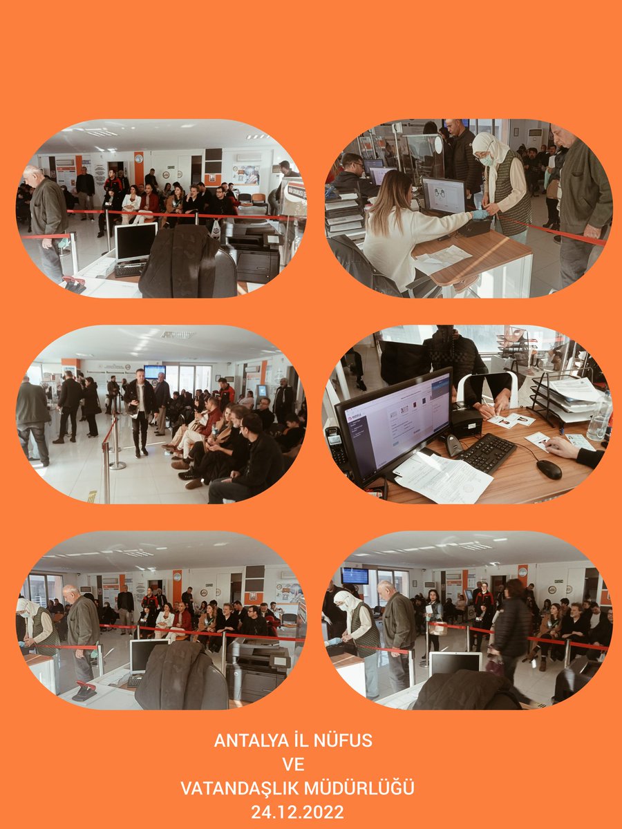 #HayatınızınHerAnında vatandaşlarımızın taleplerini karşılamak amacıyla cumartesi günü de hizmet vermeye devam ediyoruz.<a href="/sefikaygol/">Şefik AYGÖL</a> <a href="/TCNufus/">Nüfus ve Vatandaşlık İşleri Genel Müdürlüğü</a> <a href="/ersinyazici1/">Ersin YAZICI</a> <a href="/AntalyaValilik/">T.C. Antalya Valiliği</a> <a href="/AyeSerapGney1/">Ayşe Serap Güney</a>