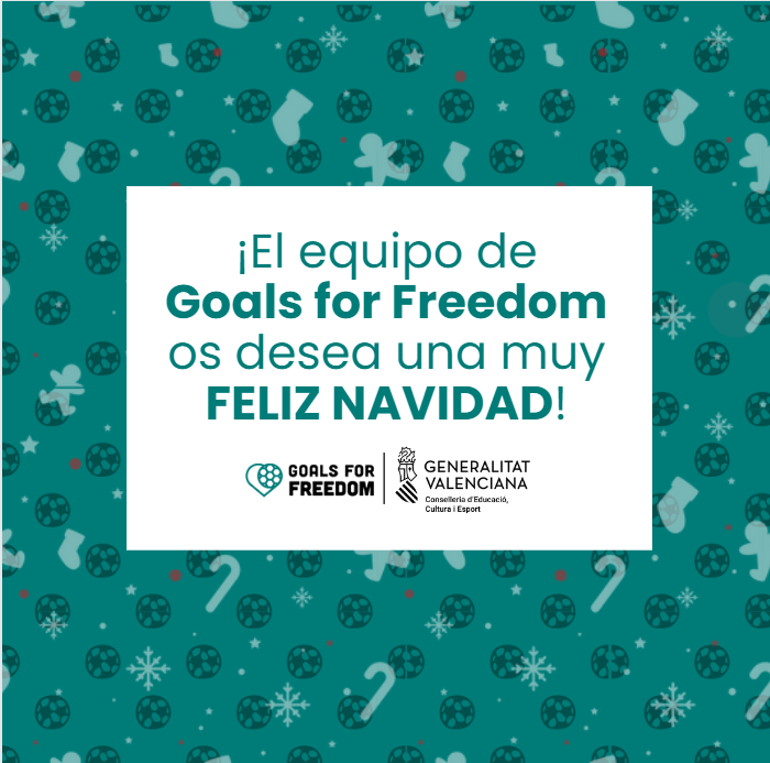 goalsforfreedom's tweet photo. ¡Todo el equipo de #GoalsFor Freedom os desea una muy feliz Navidad!🎄
Esperamos que podáis pasar unos días especiales y llenos de amor e ilusión junto a vuestros familiares y amigos. ✨
¡Un abrazo para todos y todas! ❤️ https://t.co/N6nb6kE8T7