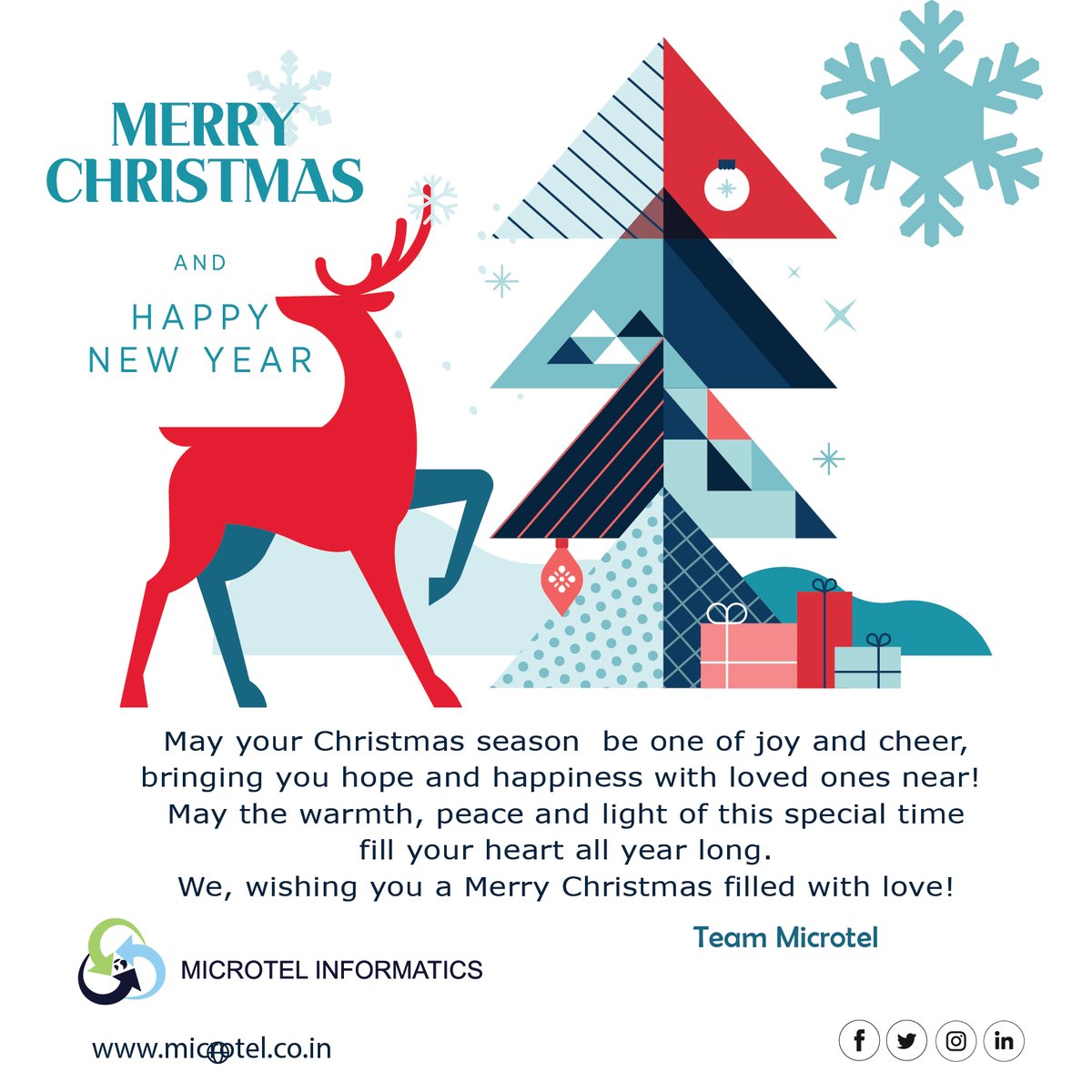 Microtelkochi's tweet image. May you shine as bright as the Christmas lights because you deserve it all. Have a great year and a wonderful life ahead! Merrychristmas !!!

microtel.co.in

#microtelinformatics #xmas #christmas #merrychristmas #christmastime #winter #santa #xmastime #family