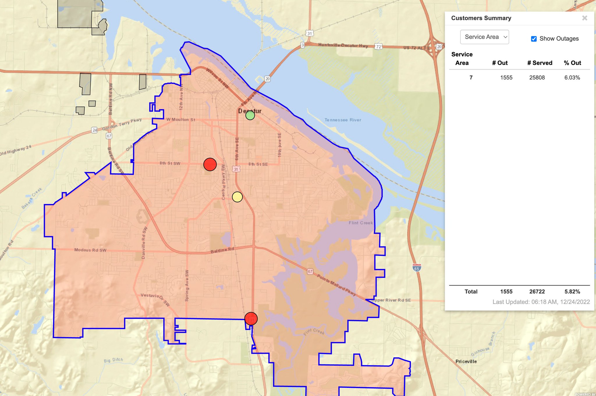 Decatur Utilities on Twitter "DU has begun rotating interruptions
