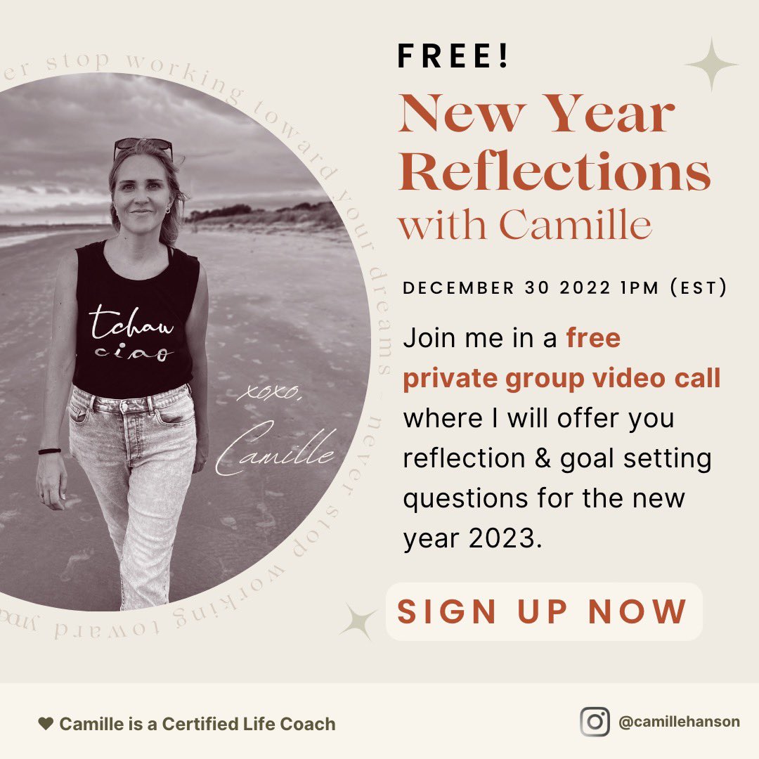 Join me in a free private group video! Set goals for 2023 - language goals or general life goals. Sign up here:

learnenglishwithcamille.com/free-new-year-…

#langtwt #learnlanguages #aprenderingles #lifecoaching