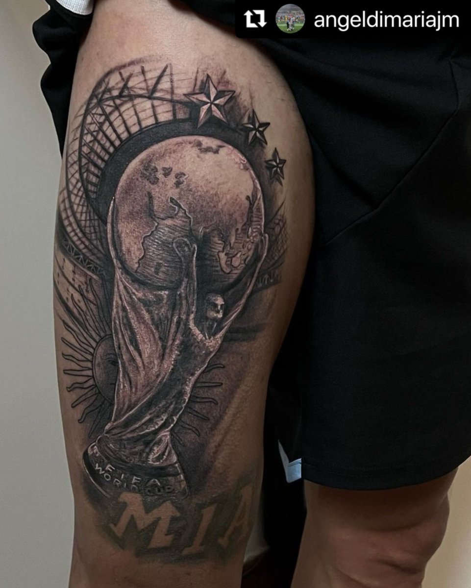 🇦🇷🏆 Ángel Di María's latest tattoo...
