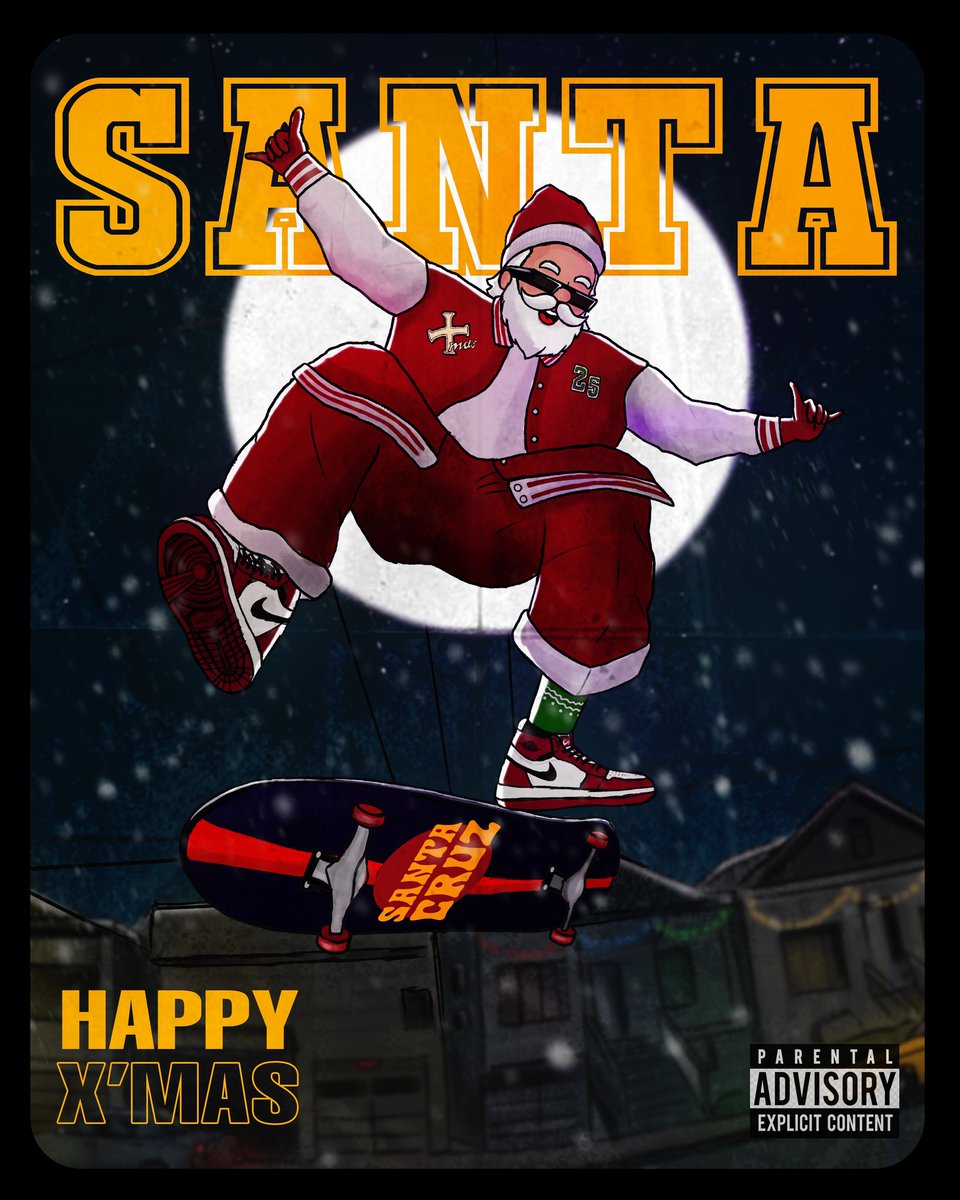 _f4rhaan_'s tweet image. Just #Santa slay&apos;in through the streets!

#SantaClaus #HappyXmas #December #skateboarding #skatetwitter