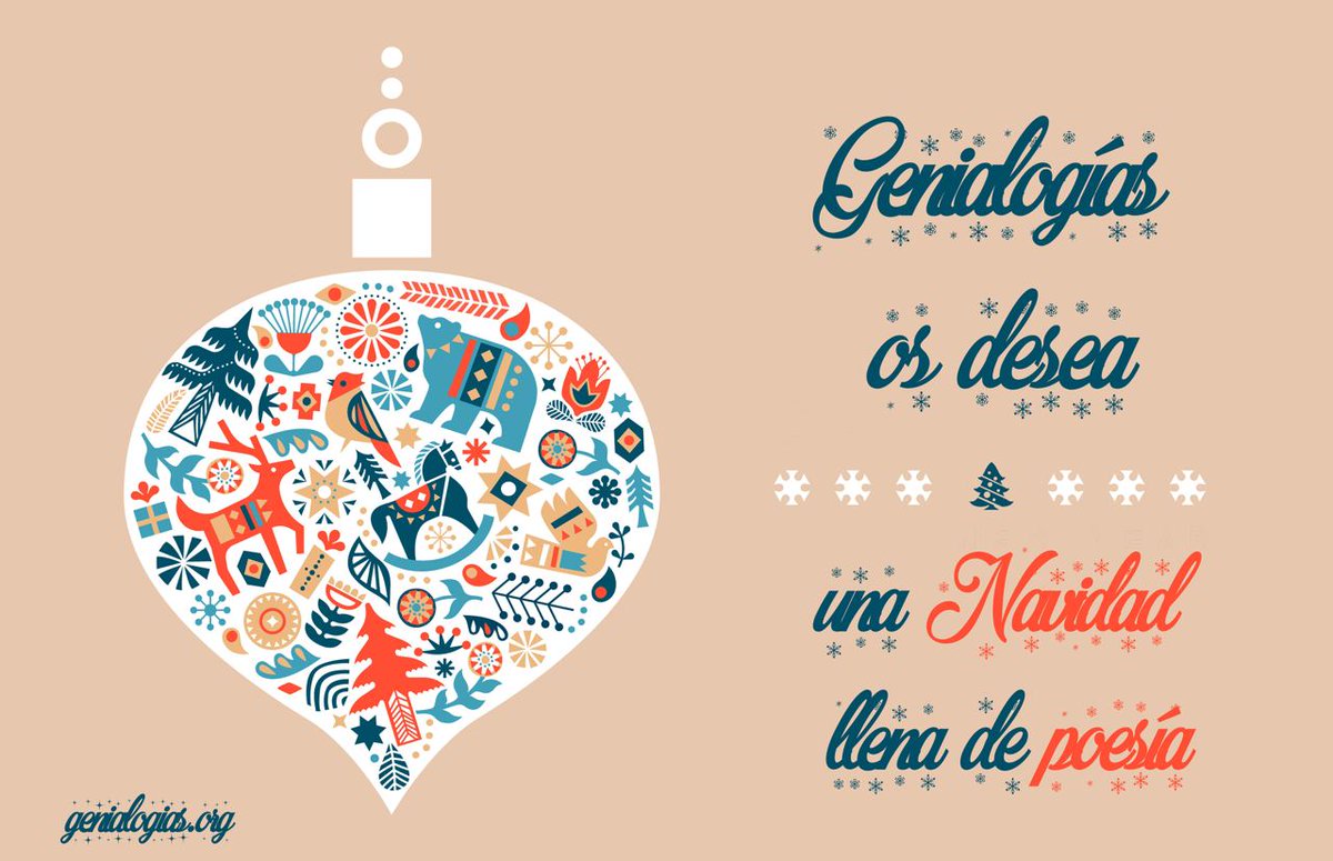 #Genialogías os desea una Navidad llena de poesía #FelicesFiestas 🎄