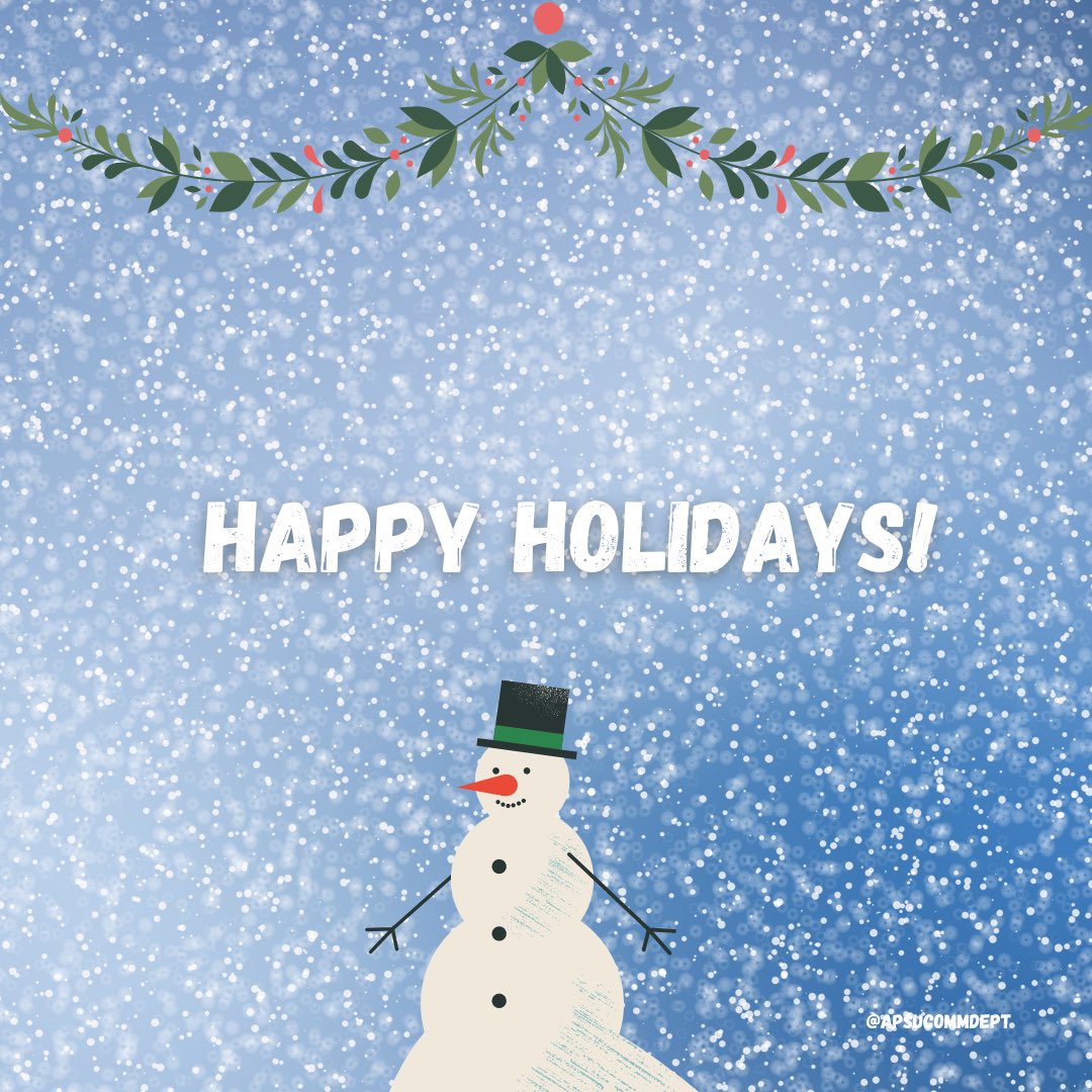 apsucommdept's tweet photo. Happy Holidays, Govs!! #apsucommdept https://t.co/ToH5WxV8iq