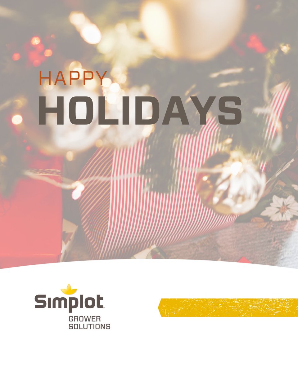 Simplot_SGS's tweet photo. Happy Holidays! 🎁 From our family to yours!
.
#merrychristmas #christmastime #simplotgrowersolutions #sgs #innvictis #croplife #seedsolutions #agriculture #farmerlife #farmers #feedingtheworld #harvest #farming #tractors #legacy #livelihood #feedingamerica #family https://t.co/w2Si5ptWvM