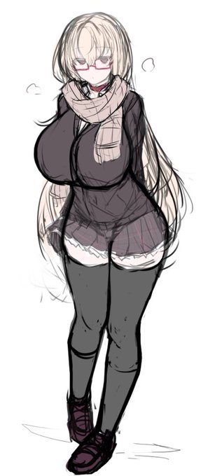 首輪ちゃんなのでちらっと首輪を見せたいがちゃんとマフラー巻きなさいになる 