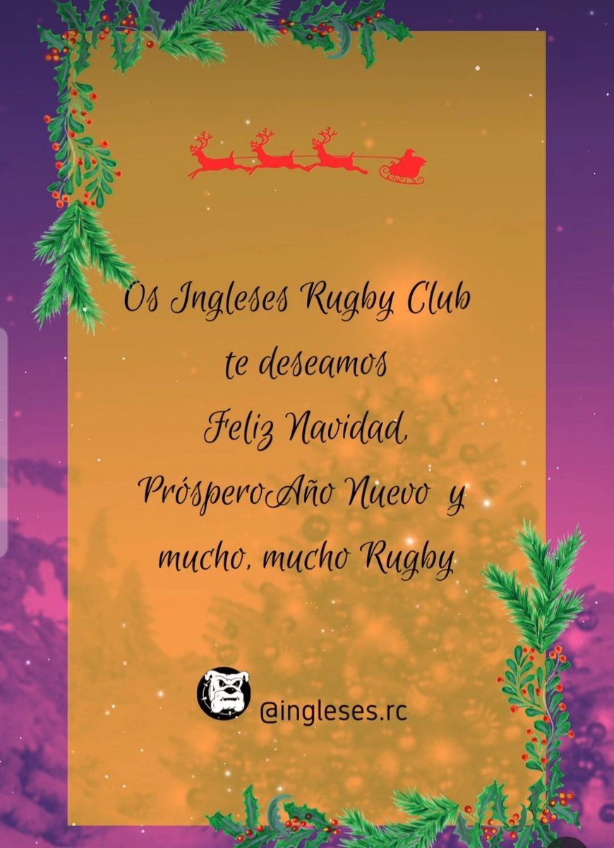 Os Ingleses Rugby Club (@club_ingleses) on Twitter photo Felices fiestas a todo el #RugbyGalego y a todos los clubes deportivos de #vilagarcíadearousa.
Deseamos un 2023 con muchas competiciones, concentraciones y actividades de <a href="/RugbyGalicia/">Galicia Rugby</a> en las que compartir la ilusión y felicidad con todos los rugbiers gallegos Felices fiestas a todo el #RugbyGalego y a todos los clubes deportivos de #vilagarcíadearousa.
Deseamos un 2023 con muchas competiciones, concentraciones y actividades de <a href="/RugbyGalicia/">Galicia Rugby</a> en las que compartir la ilusión y felicidad con todos los rugbiers gallegos