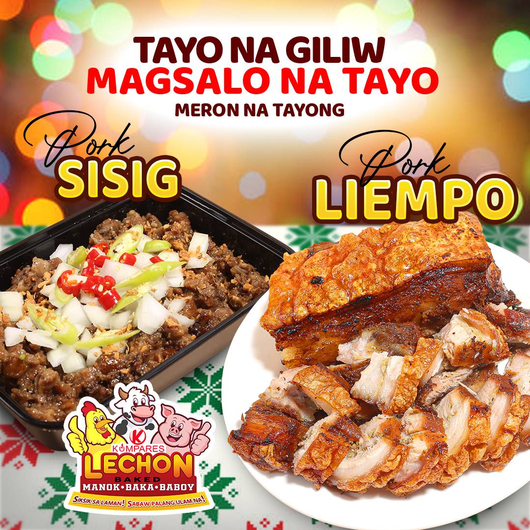 KUMPARES_OPDSLM's tweet photo. Ngayong NOCHE BUENA!!!🌲🎄🎄🎄🎁

Present ang KUMPARES BAKED LECHON MANOK-PORK SISIG at PORK LIEMPO
 na Paborito ng pamilyang Pilipino❤️❤️❤️👍👍

#kumparesbakedlechonmanok 
#reynangliempo
#porksisig https://t.co/UptTmgG3DV