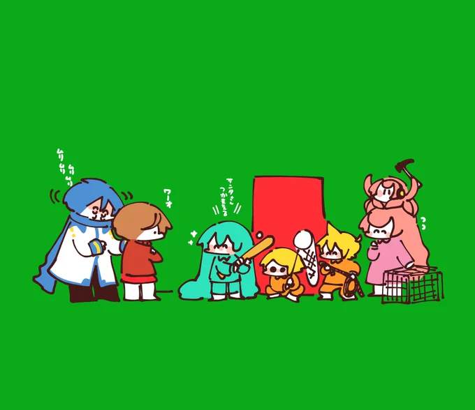 今年こそサンタさん捕まえたいボカロ達( ¨̮ ) 