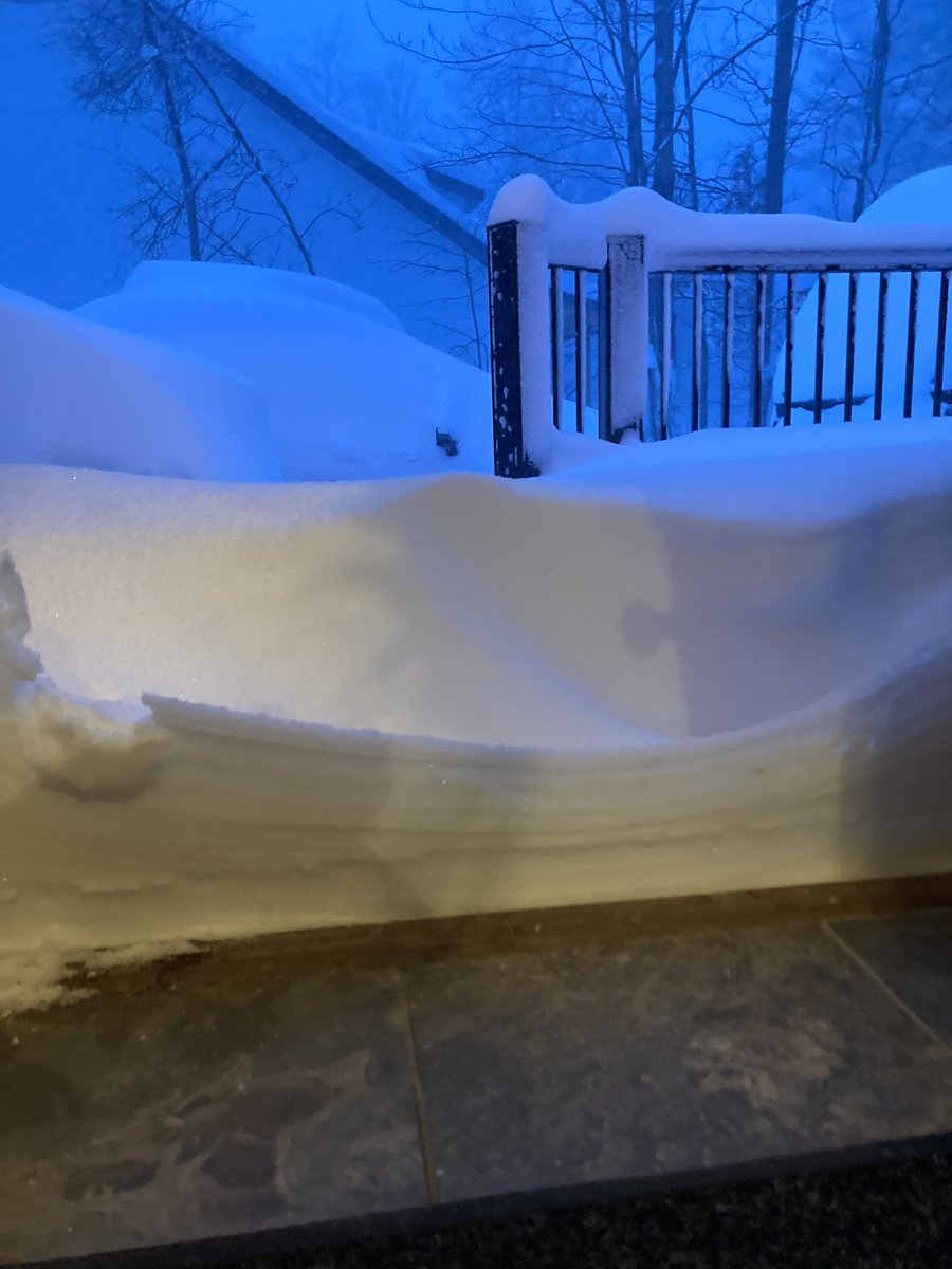 HStrickland_ski's tweet photo. Waking up to high winds and 40+cm of snow here in #bracebridge. #ONStorm @StormhunterTWN https://t.co/MPyYI33eT0