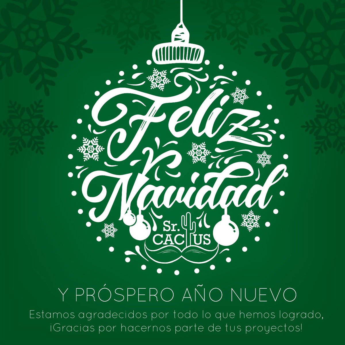 gdl_sr's tweet photo. Nuestros mejores deseos para todos ustedes, gracias por su confianza y por hacernos parte de sus proyectos.
#SrCactusGDL les desea una Feliz Navidad y próspero Año Nuevo! https://t.co/m5xVWm4ziX