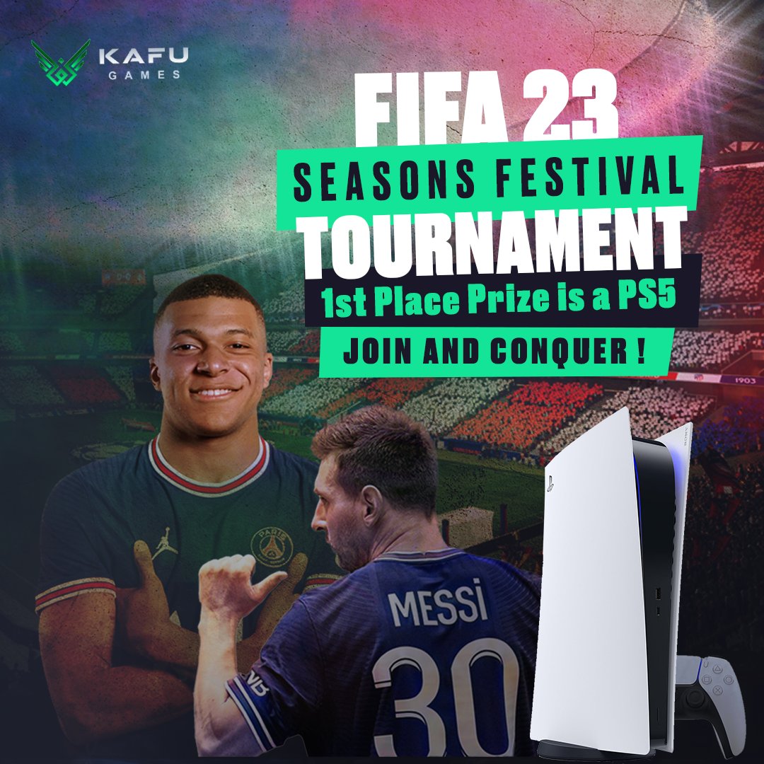 وش يتنظر عشاق كرة القدم والقيمرز؟🥳⚽️

#كفو_قيمز جابت لكم بطولة FIFA 23 كبرى، جايزتها بلاي ستشين فايف! 🎮التسجيل مفتوح حتى منتصف ليل 29 ديسمبر، وأيام لعب البطولة 30 ديسمبر حتى 1 يناير 2023🔥

سجل، العب، اربح.. لا تفوت الفرصة: 
bit.ly/3iVPqMw
#فيفا_23 #بلايستيشن