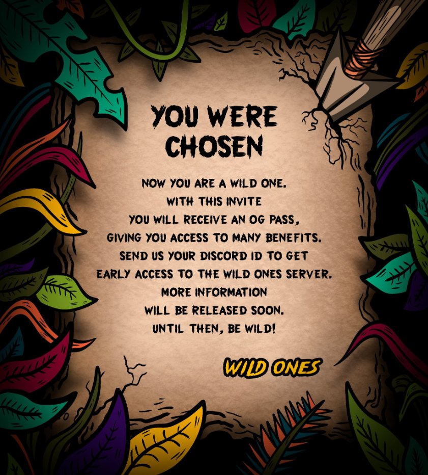 Finally @WildOnesCNFT have noticed my support for them and have rewarded me their OG PASS ❤✨

can't ask for a better Christmas present 🎅