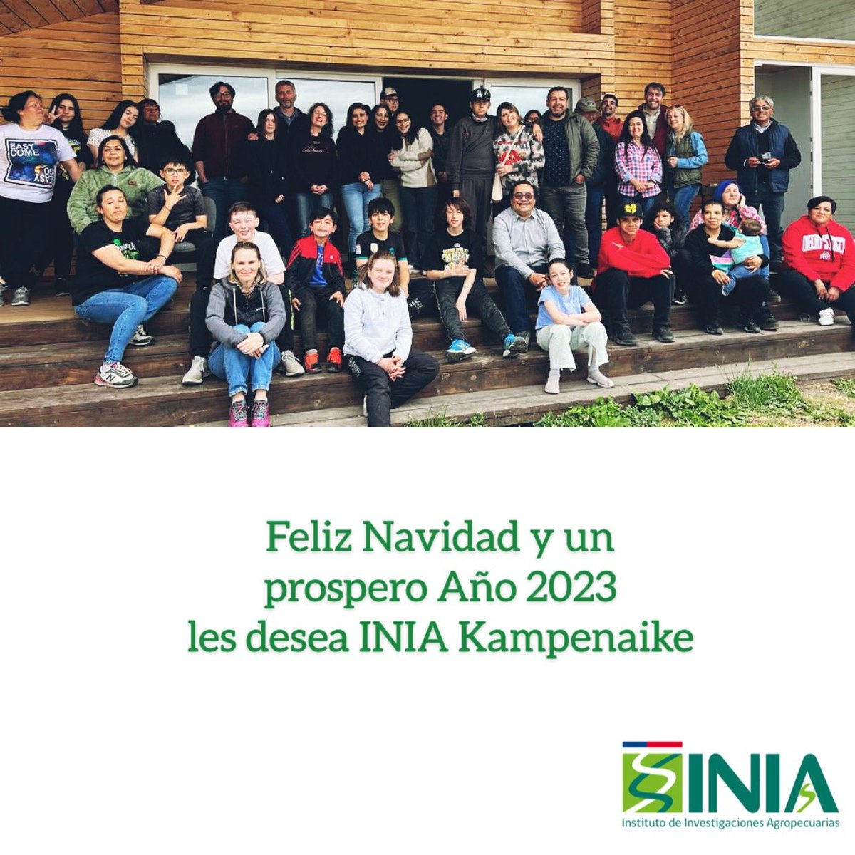 INIA Kampenaike y todo su equipo les desea una muy feliz navidad y un próspero año nuevo🎄🎄🎄