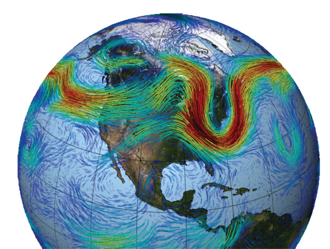ECOWARRIORSS's tweet photo. With Arctic warming at a faster rate than the rest of the world, the temperature difference between southern and northern air is beginning to decrease, which weakens the jet stream. 
Taking it away from its path that generally follows Canada-U.S. border.https://t.co/QFYfhfdLIt https://t.co/Wiy7vrRtkV