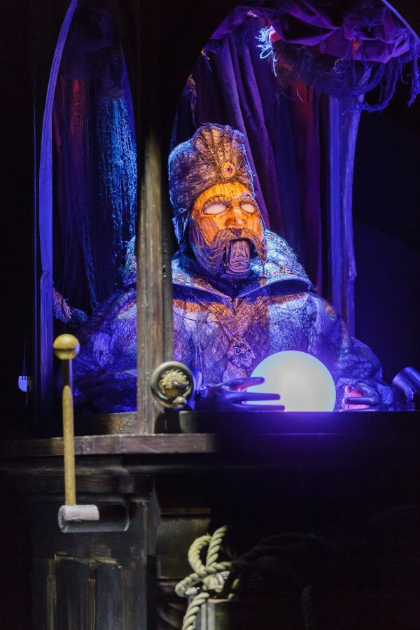 animatronicday's tweet photo. Today's animatronic of the day is The Amazing Karnak from Ride The Cyclone! Requested by anon. https://t.co/C2bq8kvGHF