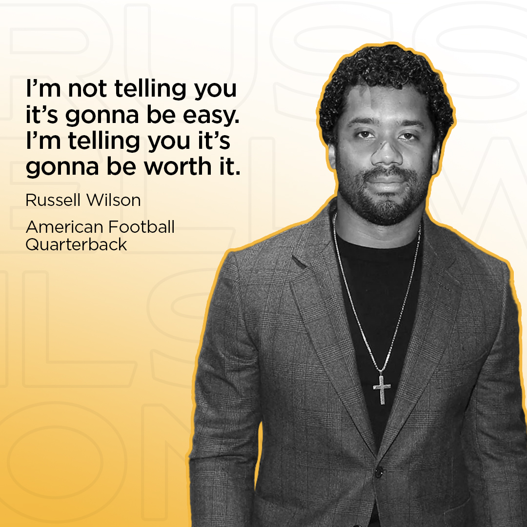 Anything that's worth pursuing won't be easy! 

Wise words from <a href="/DangeRussWilson/">Russell Wilson</a> 🙏🏾🏈