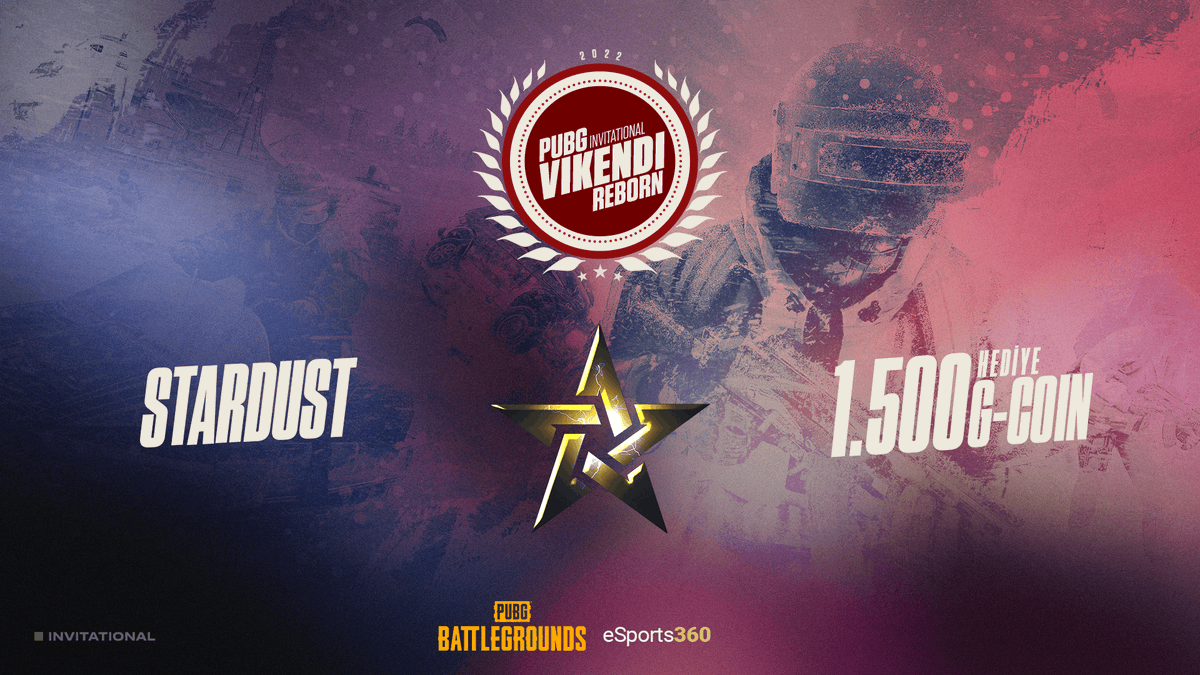 STARDUSTPUBG's tweet photo. Vikendi Reborn Invitational'ı kutluyoruz.🎉🎉
🌟1500 G-COIN'i kazanmak için 🌟
1. Bu hesapları takip et👉
@pubg_tur-@esports360mag 
@STARDUSTPUBG 
@Nailqop13 
@metebeypubg 
@apocalypubg 
@CeltikPUBG 
 2.G��nderiyi beğen ve retweet yap. https://t.co/m2brk6aXtv