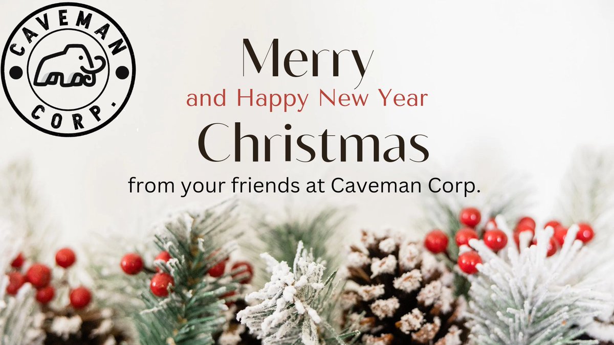 caveman_corp_'s tweet photo. May you find joy this holiday season and have a prosperous New Year. https://t.co/0RpOgkvxeW