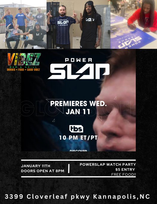 #PowerSlap #WatchParty  3399 Cloverleaf pkwy Kannapolis. The only watch party in the city !! come out<a href="/tag/powerslap"class="tags">#PowerSlap</a><a href="/tag/watchparty"class="tags">#WatchParty</a>