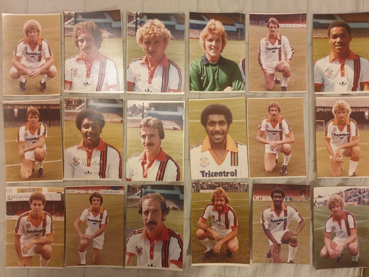 Had a rummage in my old suitcase after inspiration from <a href="/Kitman_Phil/">Phil Duffy - author, writer - occasional kitman📚</a> book... 
All club photos from the Oak Road shop (that needs to open on a matchday again) had many signed at the old brache training ground.. Great times
#coyh
<a href="/LutonTown/">Luton Town FC</a>