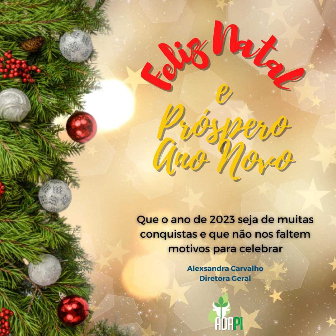 adapi_pi's tweet image. São os votos de nossa Diretora Geral em nome de todos os servidores a toda população piauiense e parceiros.

#adapi