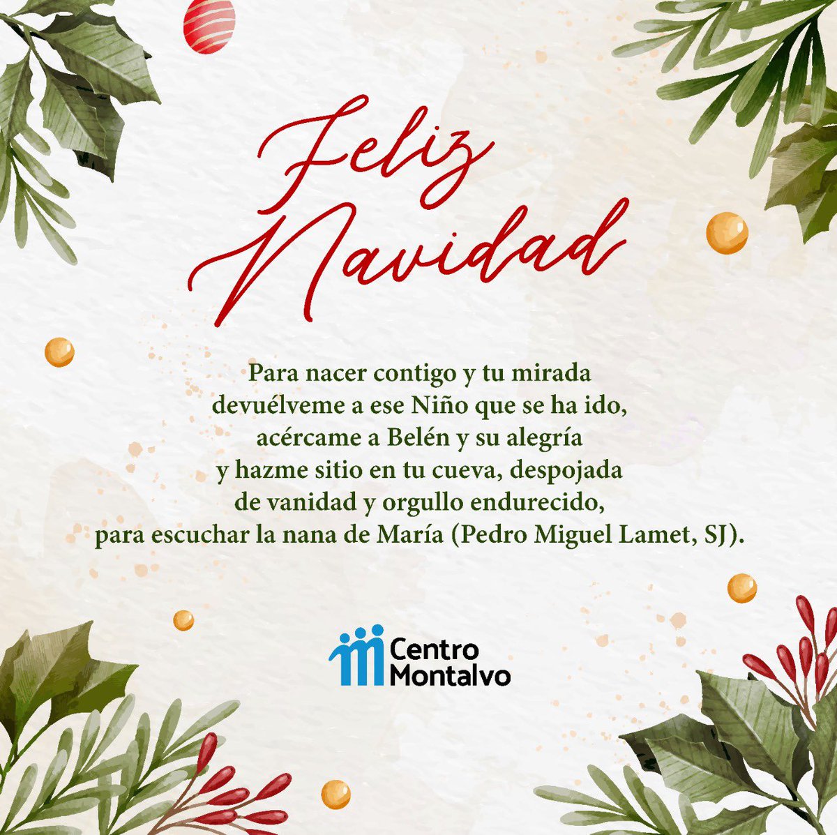 Feliz Navidad les desea el Centro Montalvo🎄
