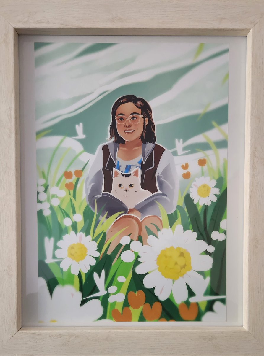 hardtotranslate's tweet photo. My Christmas Eve has been full of anxiety as I wait to find out if I will be seeing my family for the holidays or not. Before taking me to the airport, @rblaseckie and @Merucca surprised me with a gift that made me cry. Thank you for the beautiful portrait, @titsay. https://t.co/5dFEtUU4al
