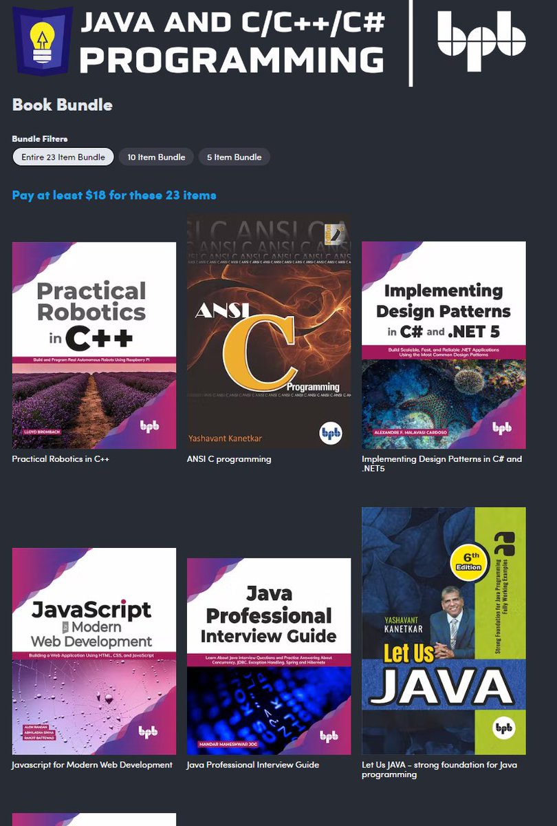 Wario64 on Twitter "Humble Book Bundle Java and C/C++/C Programming