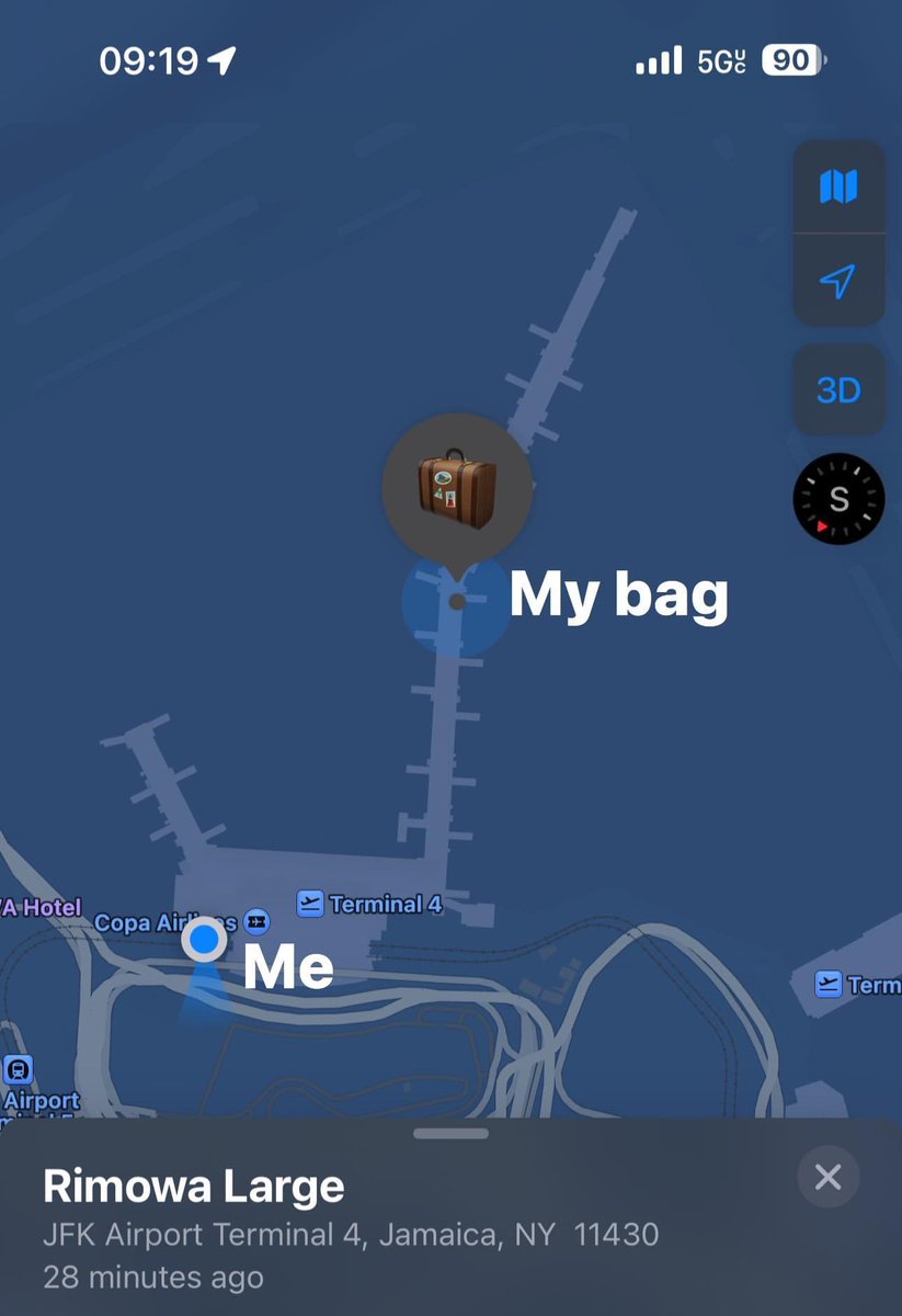 .<a href="/Delta/">Delta</a> can’t move my bag 3/4 of a mile across the airport and into my hands, so they’re going to deliver it “Monday or Tuesday”.

This is the third time since September that Delta have misdirected my bags.