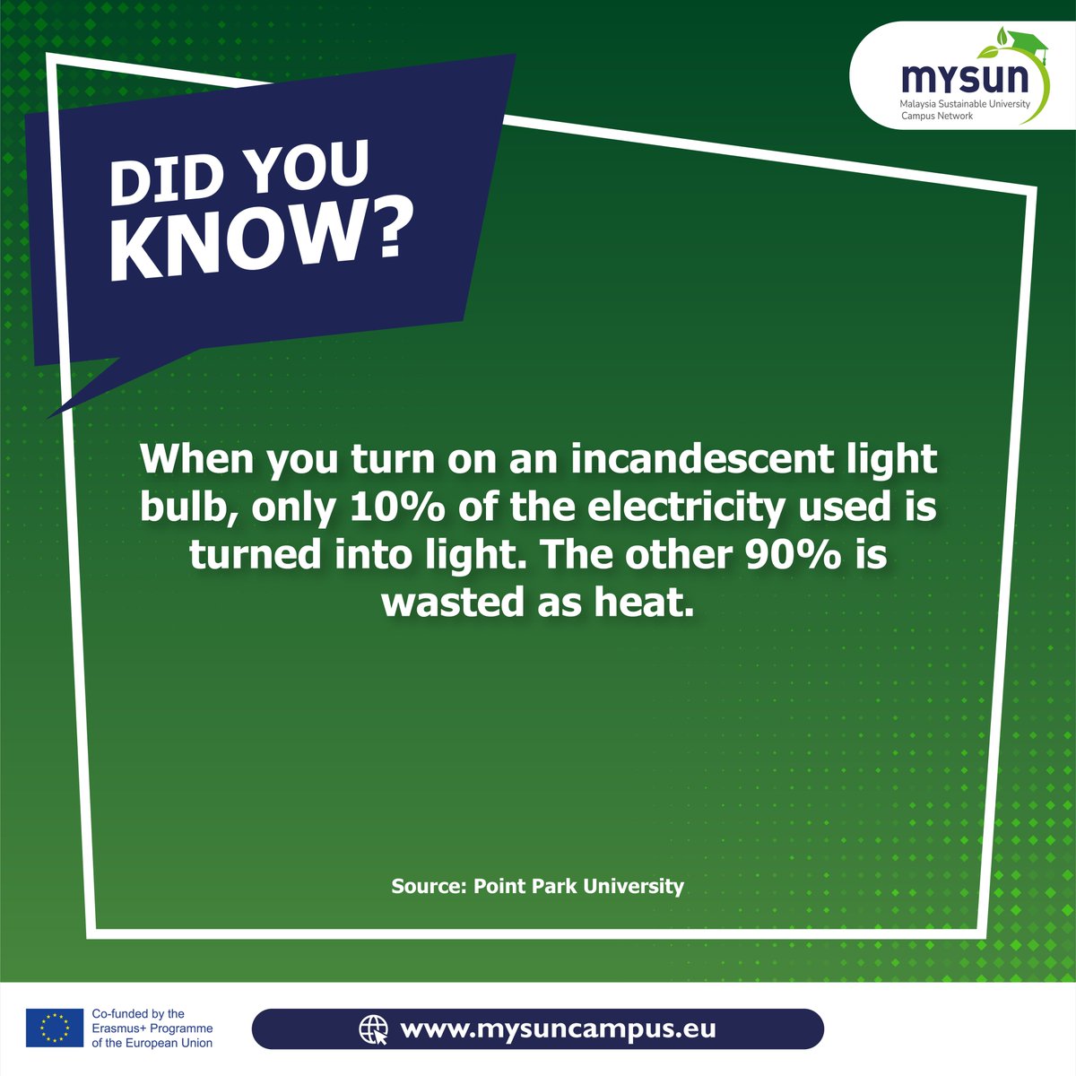 What?! 😲

#MYSUNcampus #ErasmusPlusCBHE #ErasmusPlus #SustainableCampus