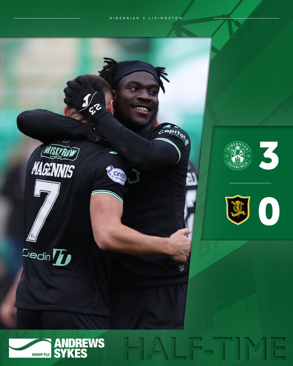 HibernianFC's tweet photo. Half-time at Easter Road. https://t.co/hTnw2oUHwF