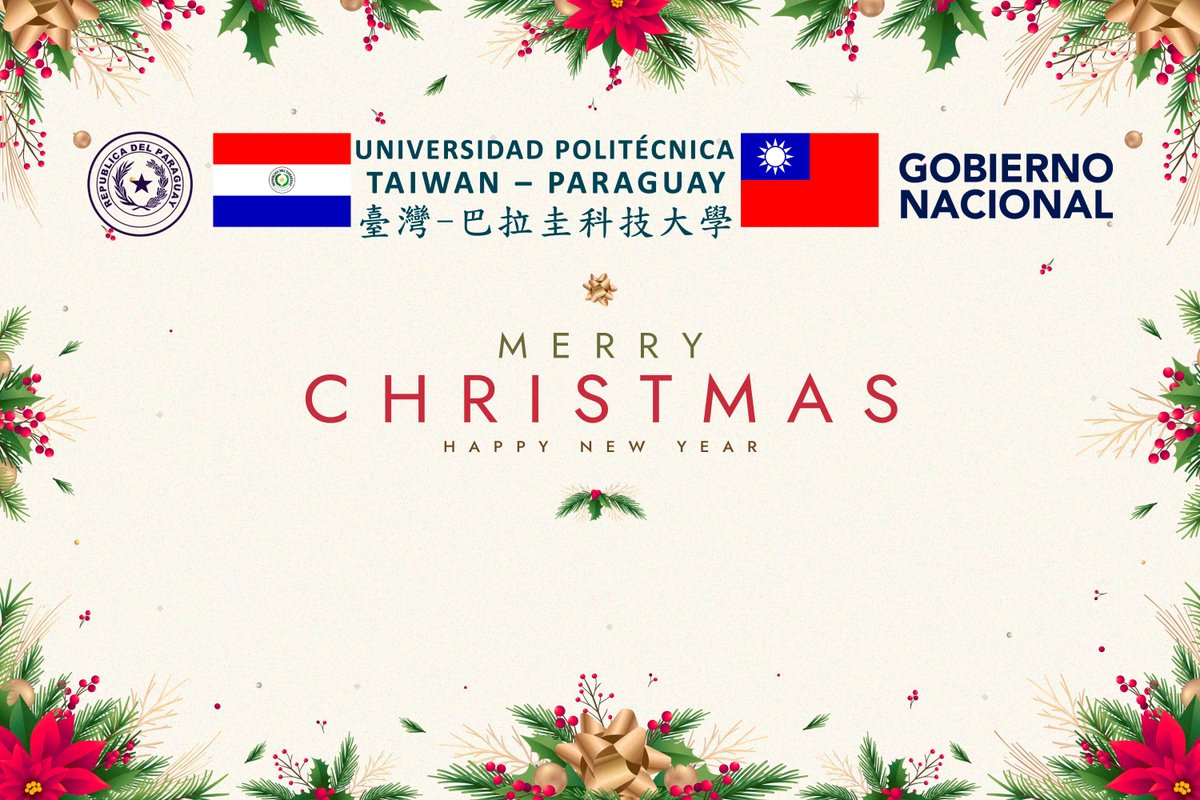 UPTP_py's tweet photo. Feliz Navidad y Próspero año nuevo! #utpp #taiwan #paraguay #navidad https://t.co/eFanekhKLo
